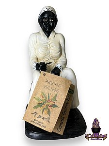 Imagem Resina Media 26Cm Preta Velha Candomble