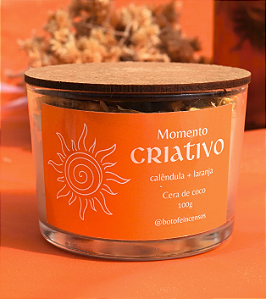 Vela Aromatica Momento Criativo - Laranja e Calendula