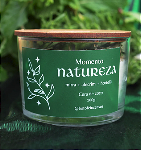 Vela Aromatica Momento Natureza - Mirra Hortela e Alecrim
