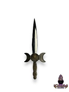 Punhal Athame Wicca Triluna Niquel Pu010Nv