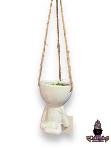 Cachepot Bob De Pendurar Porcelana