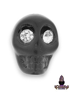 Firma De Caveira Preta C Olhos Strass