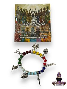 Pulseira Orixas Com Oracao Sete Linhas