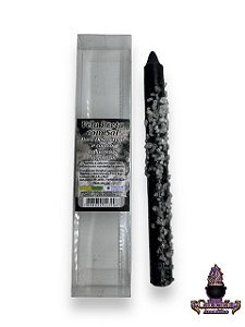 Vela Com Ervas 45g - Preta com Sal Grosso