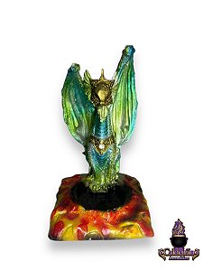 Incensario Cascata Dragao Sentado 20Cm
