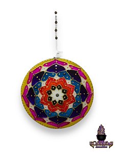 Mandala De Vidro Em Tinta Vitral 20Cm