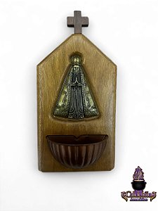 Lancamento Molha Dedos Nossa Senhora Aparecida em Madeira 18x09cm