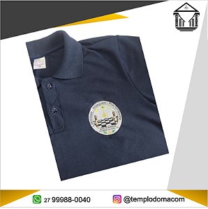 Camisa Polo Azul com Logo José Bahia