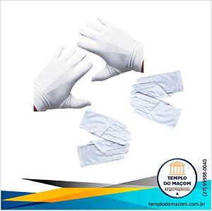 Luva Branca com Elastano
