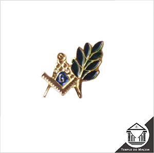 Pin Acácia com Esquadro e Compasso
