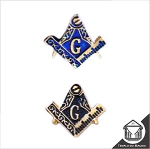 Pin Compasso e Esquadro Dourado