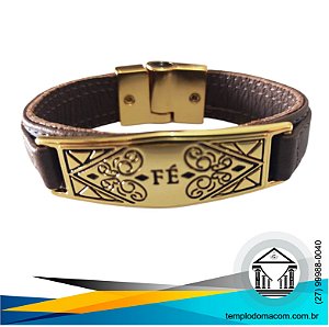 Pulseira Magnética Couro - Fé