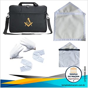 Kit Aprendiz Maçom (Bolsa + Avental + Luvas Brancas)