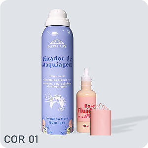 Kit Fixador de Maquiagem + Base Fluída Vegana