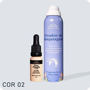 Kit- Fixador de Maquiagem + Base Fluída Conta-gotas