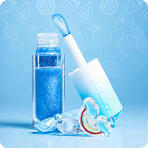 Lip Gloss Labial de Frutas Tutti Frutti Miss Lary com Brilho Intenso, Efeito Holográfico e Aroma Irresistível