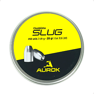 Chumbinho Aurok Slug 5.5mm 28gr .217 Alta Performance 250un