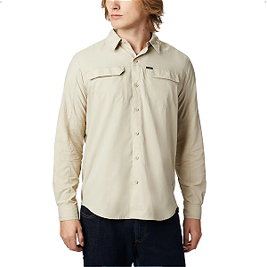 Camisa Columbia Masculina M/L Botão Silver Ridge 2.0 Cáqui