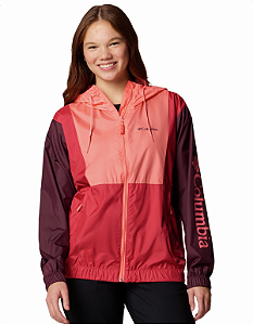 Jaqueta Columbia Corta Vento Feminina Lily Basin Vermelho
