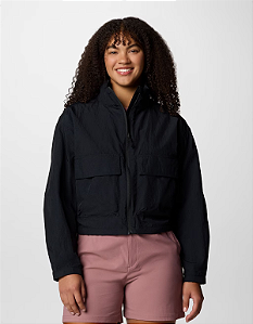 Columbia Jaqueta Feminina Paracutie Cropped Cargo Preta