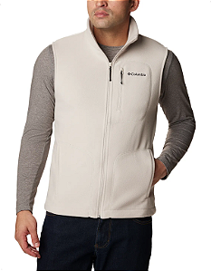 Columbia Colete Fleece Fast Trek Masculino Versátil Creme