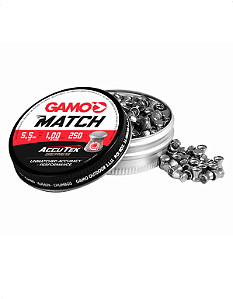 Chumbinho Gamo Match Accu Tek Series 250un Carabina 5,5mm