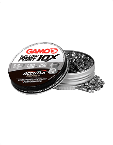 Chumbinho Gamo Hollow Point 10x Accu Tek Series 250un 5,5mm