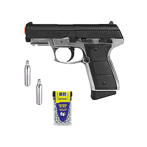 Pistola Daisy 5501 CO2 Blowback 4,5mm + 2 CO2  300un esferas