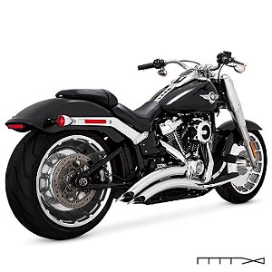 Escapamento Vance & Hines Big Radius 2 into 2 - Cromado - Softail 2018 - 2023 - Fat Boy - Breakout