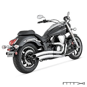 Escapamento Vance & Hines Big Radius Pç. 2 Into 2 - Cromado - Midnight Star 950 2009 - 2016