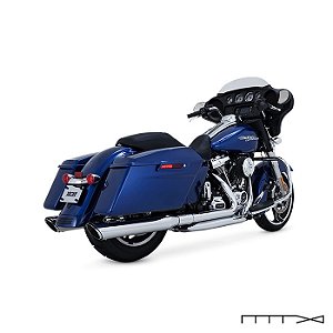 Sistema de Curvas e Junção Dresser Duals Cromado - Touring 2017 - 2024  Vance & Hines