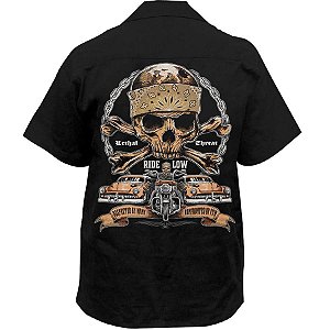Camisa Masculina Lethal Threat modelo Ride Low Skull
