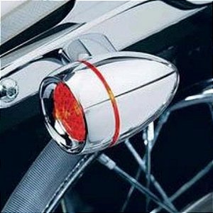 Aro do Pisca Vermelho com Placa de Led - Traseiro com Sistema de Lanterna Integrada