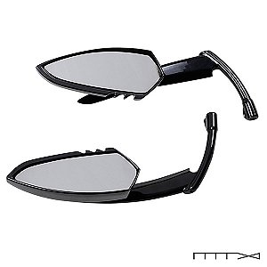 Retrovisor Modelo Scythe Ii com Haste Mais Alta - Preto