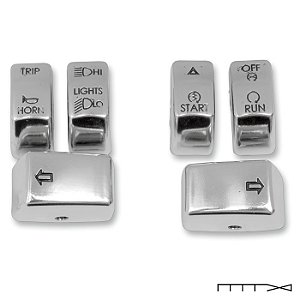 Reposição dos botões cromado para Softail 2011 - Drag Specialties