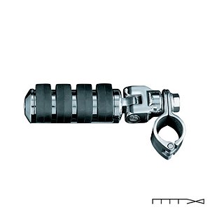 Pedaleira Modelo Iso com Abraçadeira de 1-1/4´´ para Prender no Protetor de Motor