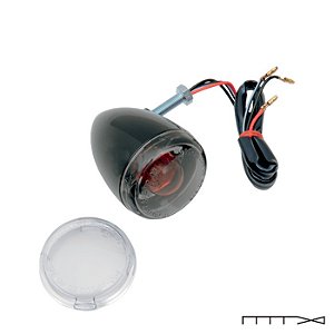 Pisca Preto modelo Bullet Traseiro com lente em Fumê - Drag Specialties