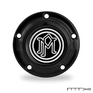 Tampa do Timing Cover Modelo Scallop - Preto - Harley Davidson Performance Machine