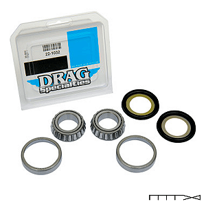 Kit Rolamentos + Retentores da Caixa de Direção - Harley Davidson - Drag Specialties