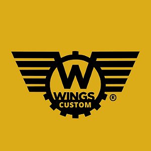 Protetor de Motor Wings Custom Diablo Brutale 1 1/2 Polegada Preto Brilho para Harley Davidson Softail Fat Boy 2018-2026