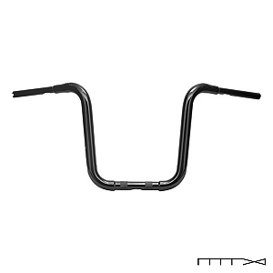 Guidão Wings Mod.  King Rhino 14 Pol p/ Road Glide 2019+ - Preto Brilho