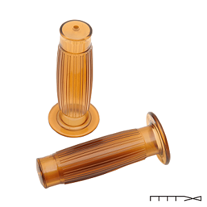 Manoplas modelo GT Old School Dourado Claro para 1 1/4" - Emgo