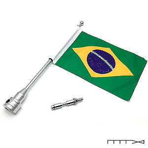 Haste Vertical com Bandeira do Brasil para Tour Pak - CH Parts