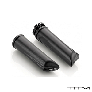 Manopla Custom Mod. Shine Rizoma - Preta - Tds. Harley Davidson C/ Sist. Cabo