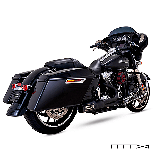 Escapamento 2 Into 1  Vance & Hines PCX™ Mod. Hi-Output RR - Preto - Touring 2017 - 2024