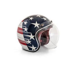 Capacete Aberto - Lucca Mod. Sublime - Customizado por MTX Imports - América