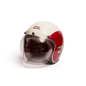 Capacete Aberto Lucca Mod. Sublime - Customizado por MTX Imports - Royal Enfield Vermelho & Branco