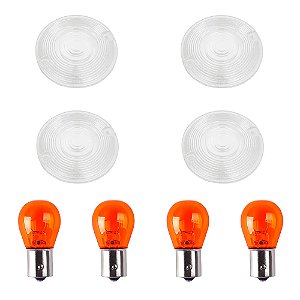 Kit de 4 Lentes de 3 1/4'' Transparente do Pisca - Heritage / Road King e Electra Glide - Chris Products