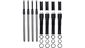 Kit de Varetas Ajustáveis Quickee S&S Cycle com Capa Preto Brilho Twin Cam 1999-2017