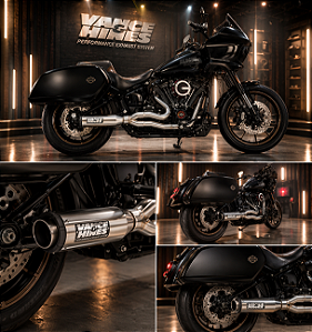 Escapamento 2 Into 1  Vance & Hines PCX™ Mod. Supersport - Escovado - Softail 2018 - 2026